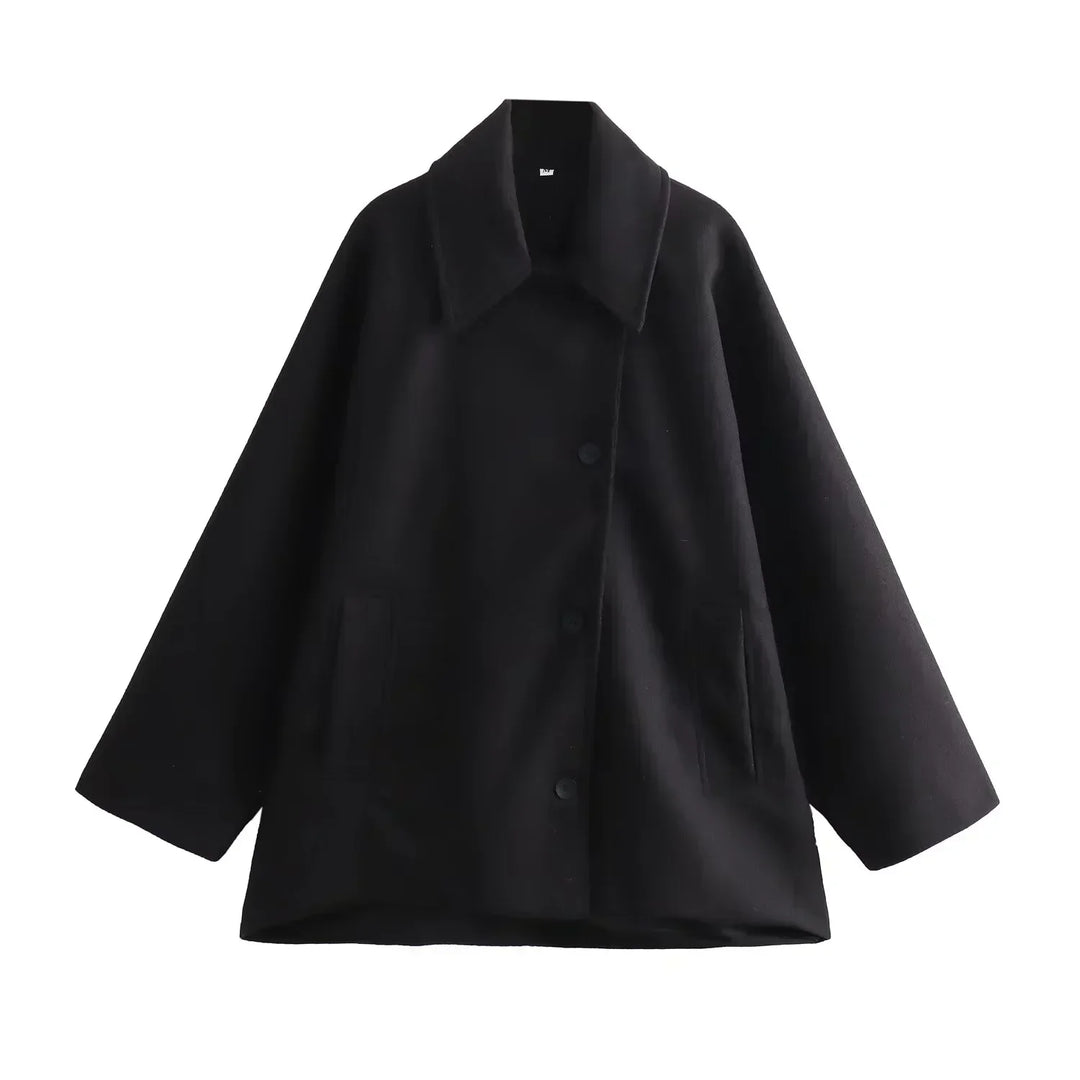 Elowen - Oversized Long Faux Wool Coat
