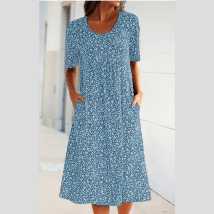 ODALYS – STYLISH FLORAL PRINT MIDI DRESS