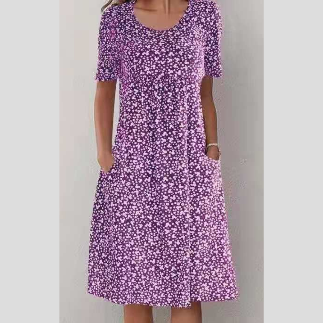 ODALYS – STYLISH FLORAL PRINT MIDI DRESS