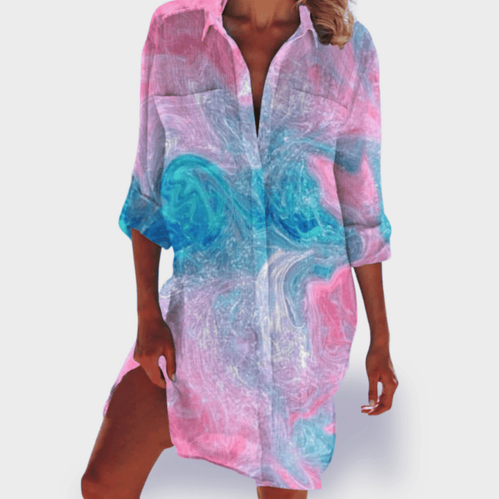 Tessa – Vibrant Summer Print Shirt