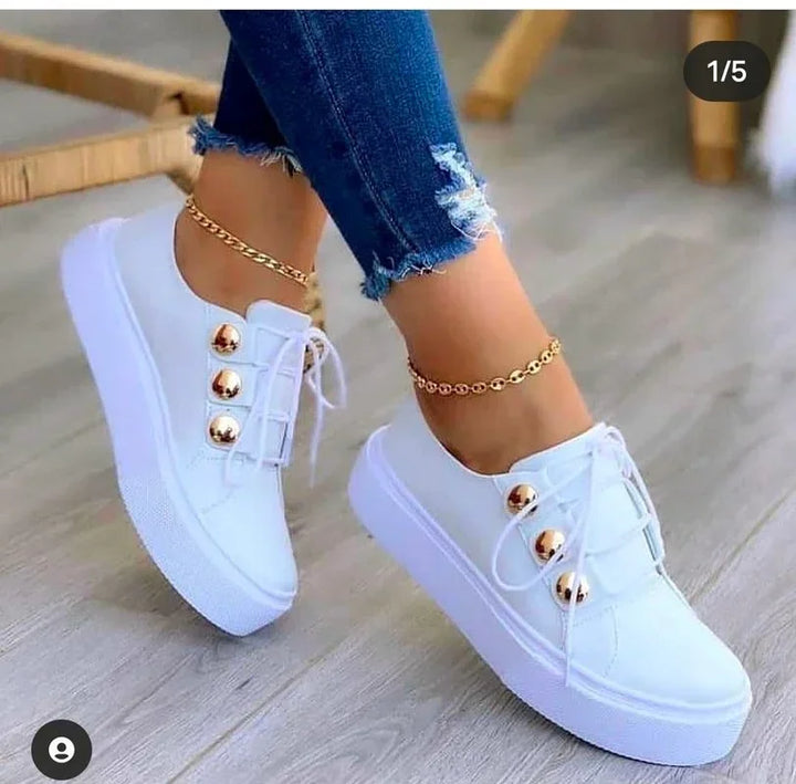 Serena - Orthopedic Round Toe Platform Sneakers