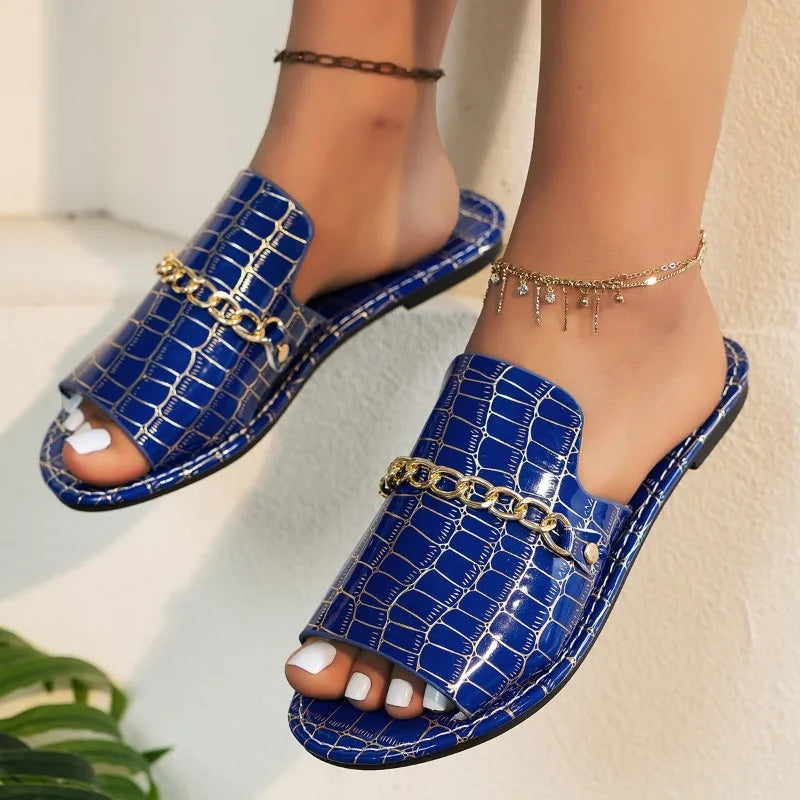 Mira - Luxe Wedge Beach Flip-Flops