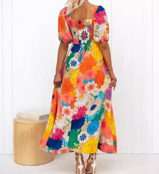 Sarah - Floral Print Maxi Dress