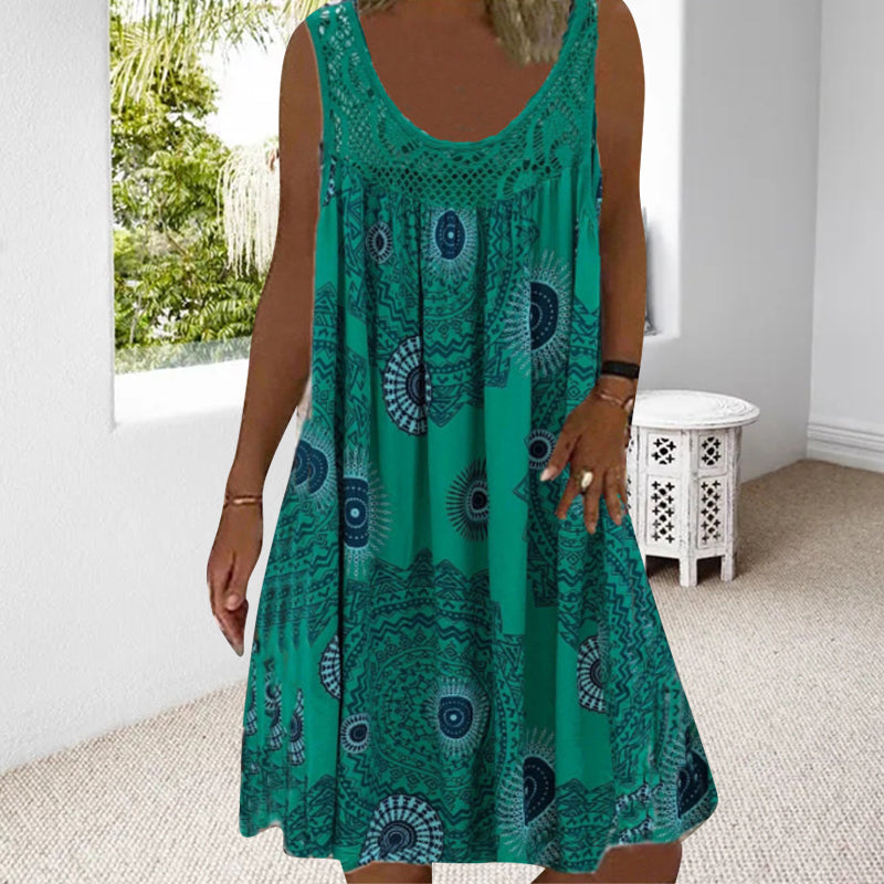 MIREILLE – SUMMER O-NECK DRESS WITH BREEZY CHARM