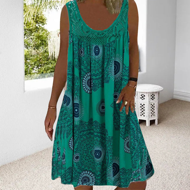 MIREILLE – SUMMER O-NECK DRESS WITH BREEZY CHARM
